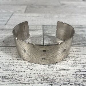 Native American  Sterling Silver Cuff Bracelet Signed